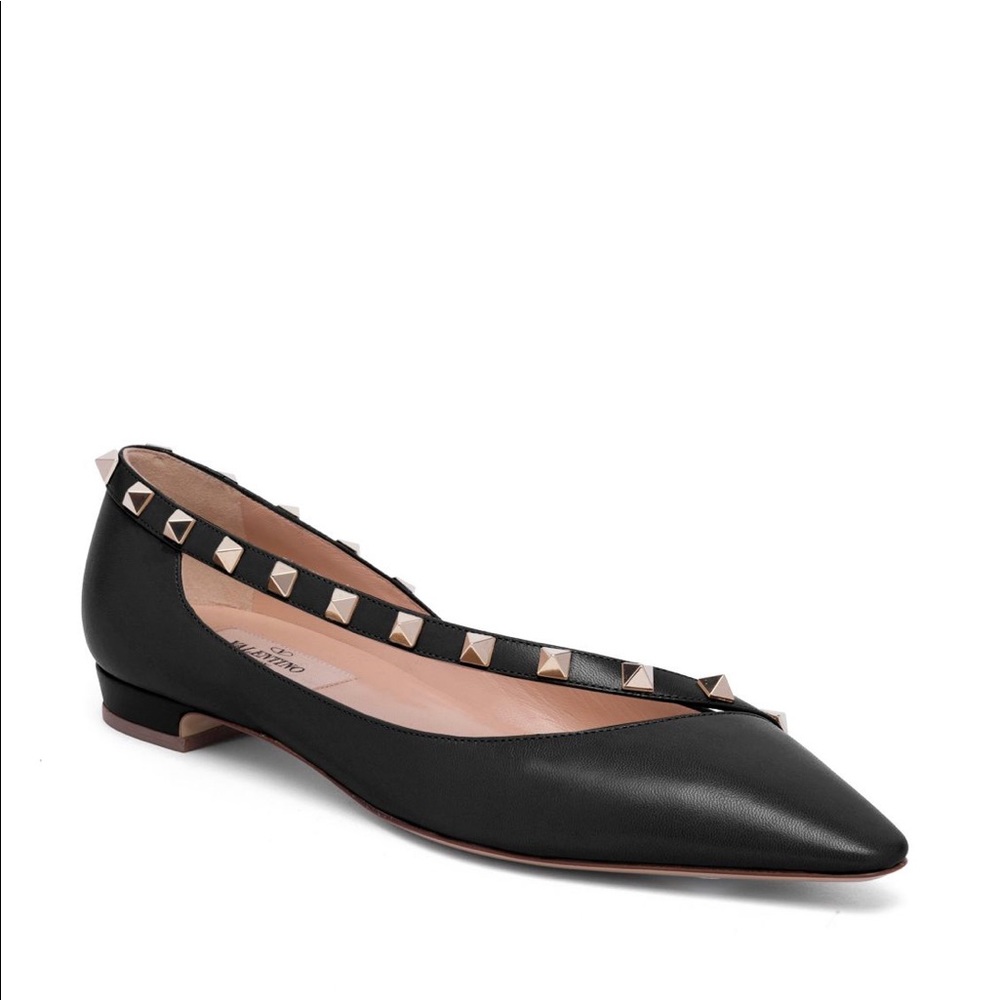 Valentino Garavani Rockstud Leather Flat
